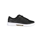 Tommy Hilfiger Black Leather Women Women's Sneaker