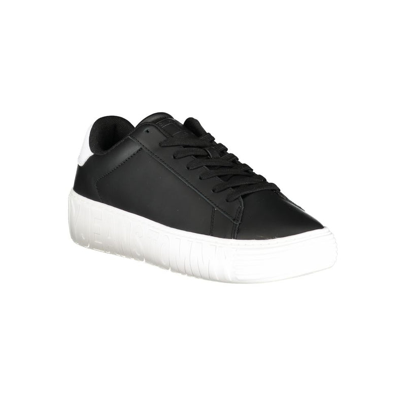 Tommy Hilfiger Black Polyethylene Men Men's Sneaker