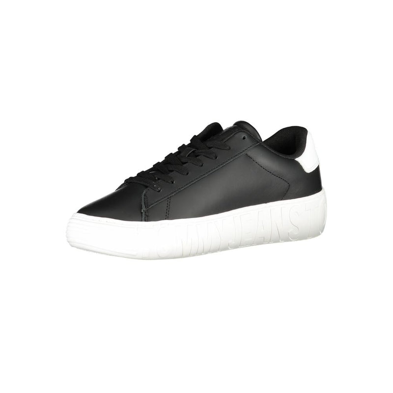 Tommy Hilfiger Black Polyethylene Men Men's Sneaker