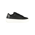 Tommy Hilfiger Black Leather Women Women's Sneaker