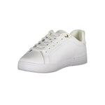 Tommy Hilfiger Chic White Lace-Up Sneakers with Contrast Women's Detail