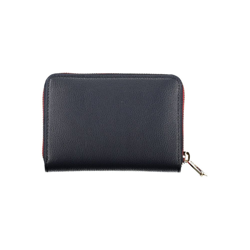 Tommy Hilfiger Sleek Blue Multipurpose Wallet with Zip Women's Closure