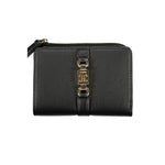 Tommy Hilfiger Sleek Black Zip Wallet with Coin Women's Purse