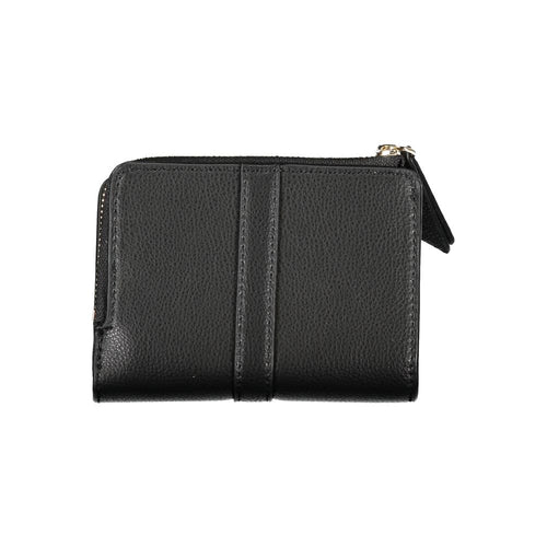 Tommy Hilfiger Sleek Black Zip Wallet with Coin Women's Purse