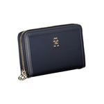 Tommy Hilfiger Chic Sustainable Blue Wallet with Secure Women's Zip