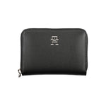 Tommy Hilfiger Elegant Black Zip Wallet with Multiple Women's Compartments