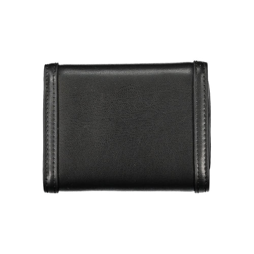 Tommy Hilfiger Sleek Black Double-Spaced Wallet with Women's Logo