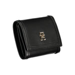 Tommy Hilfiger Sleek Black Double-Spaced Wallet with Women's Logo