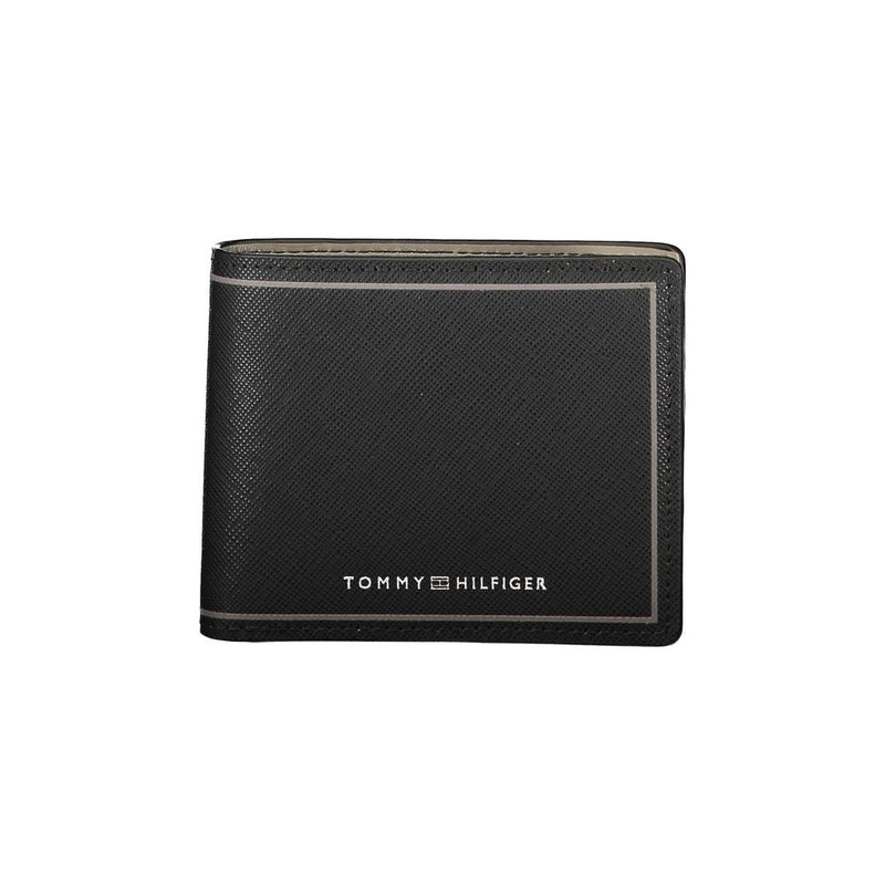 Tommy Hilfiger Black Leather Double Card Men's Wallet