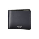 Tommy Hilfiger Elegant Blue Leather Bifold Men's Wallet