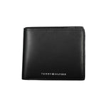 Tommy Hilfiger Elegant Black Leather Bifold Men's Men's Wallet