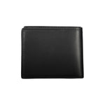 Tommy Hilfiger Elegant Black Leather Bifold Men's Men's Wallet