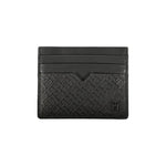 Tommy Hilfiger Sleek Black Leather Card Holder with Contrast Men's Detail