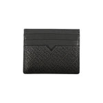 Tommy Hilfiger Sleek Black Leather Card Holder with Contrast Men's Detail