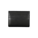 Tommy Hilfiger Chic Black Leather Card Holder with Contrast Men's Detailing