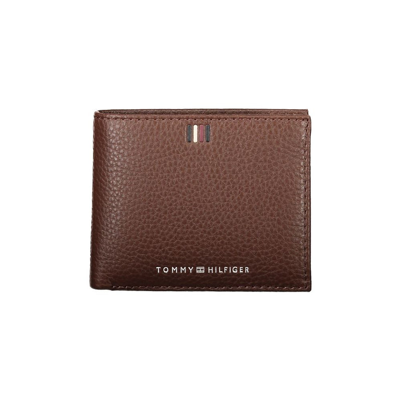 Tommy Hilfiger Elegant Leather Wallet with Contrast Men's Details