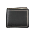 Tommy Hilfiger Elegant Black Leather Dual-Compartment Men's Wallet