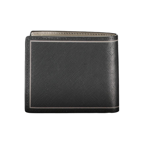 Tommy Hilfiger Elegant Black Leather Dual-Compartment Men's Wallet