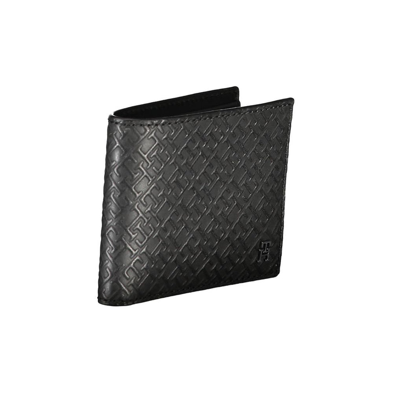 Tommy Hilfiger Elegant Leather Double Card Wallet with Contrast Men's Details