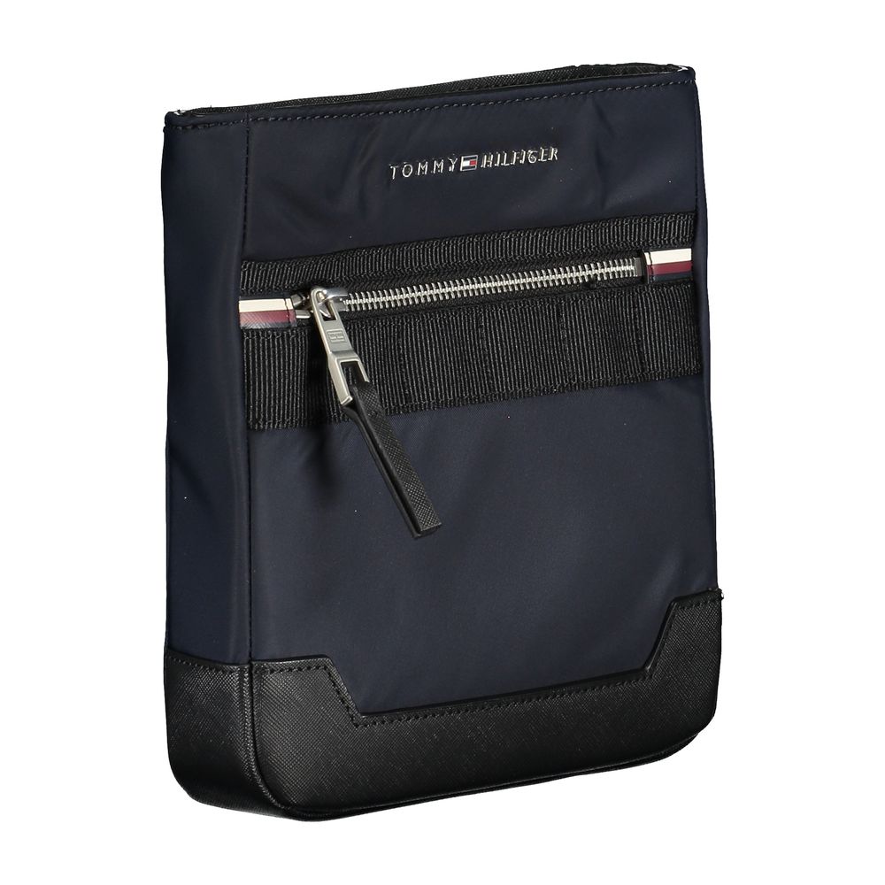 Tommy Hilfiger Sleek Blue Shoulder Bag with Contrasting Men's Details