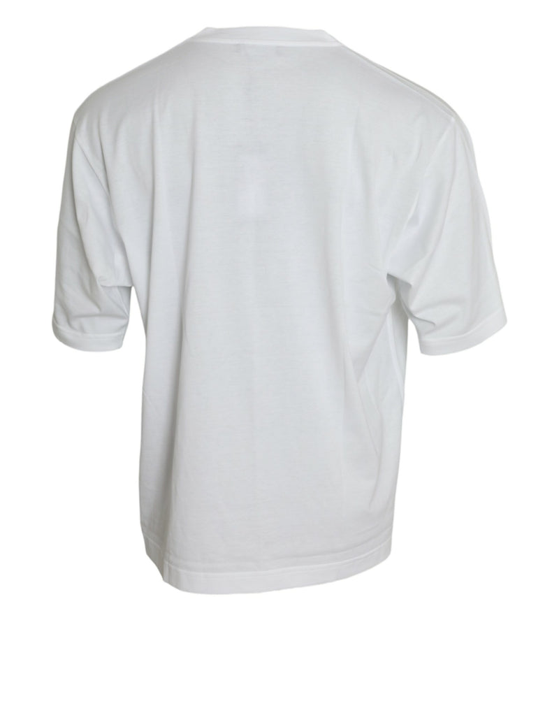 Dolce & Gabbana Elegant White Crew Neck Luxury Men's Tee