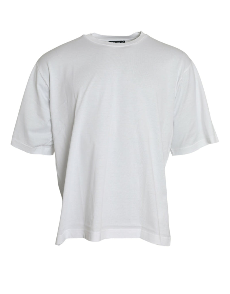 Dolce & Gabbana Elegant White Crew Neck Luxury Men's Tee