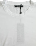 Dolce & Gabbana Elegant White Crew Neck Luxury Men's Tee