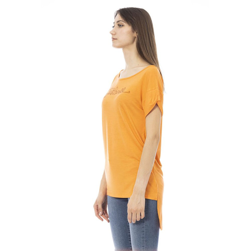 Just Cavalli Orange Cotton Women Women's T-Shirt