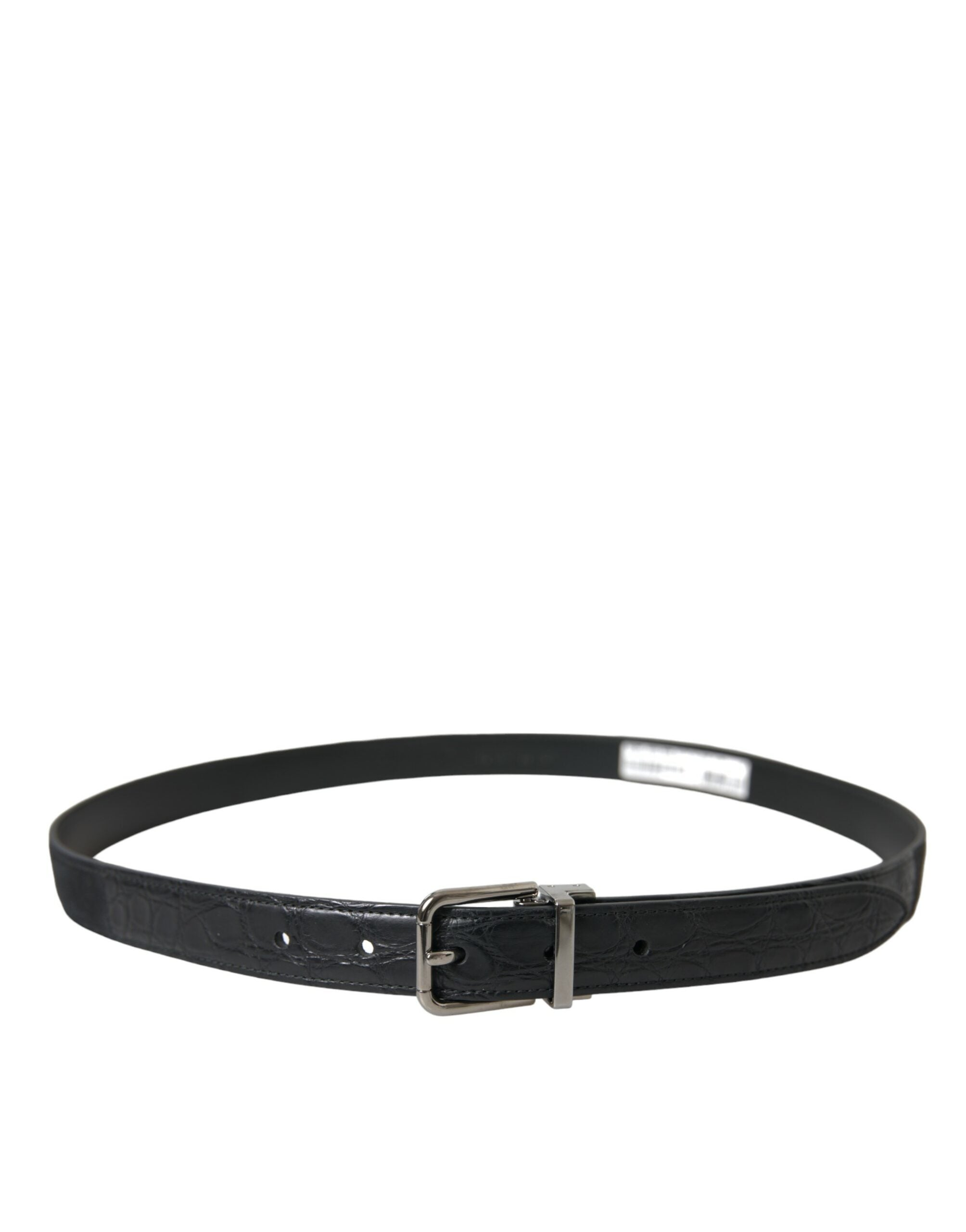 Dolce & Gabbana Elegant Leather Belt with Metal Men's Buckle