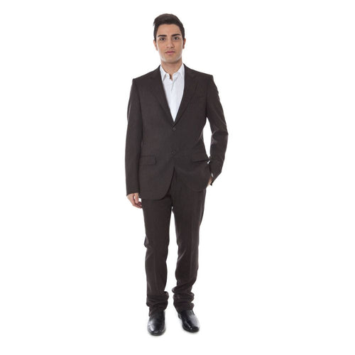 Calvin Klein Chic Wool Blend Brown Suit for Men's Men