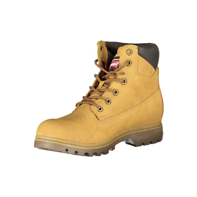 Carrera Vibrant Yellow Lace-Up Boots with Logo Men's Detail