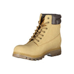 Carrera Dapper Beige Lace-Up Boots with Contrast Men's Detailing