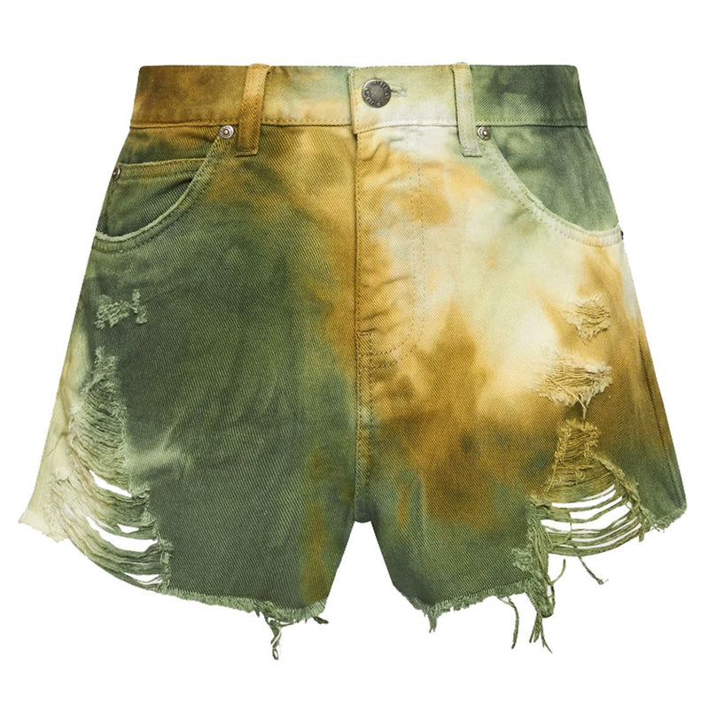 PINKO Military Green Cotton Women Women's Shorts