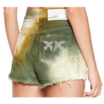 PINKO Military Green Cotton Women Women's Shorts