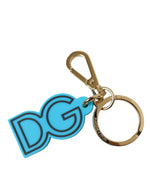 Dolce & Gabbana Elegant Blue Gold Keychain Women's Accessory