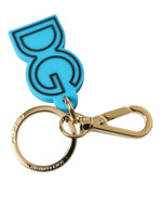 Dolce & Gabbana Elegant Blue Gold Keychain Women's Accessory