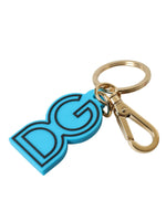 Dolce & Gabbana Elegant Blue Gold Keychain Women's Accessory