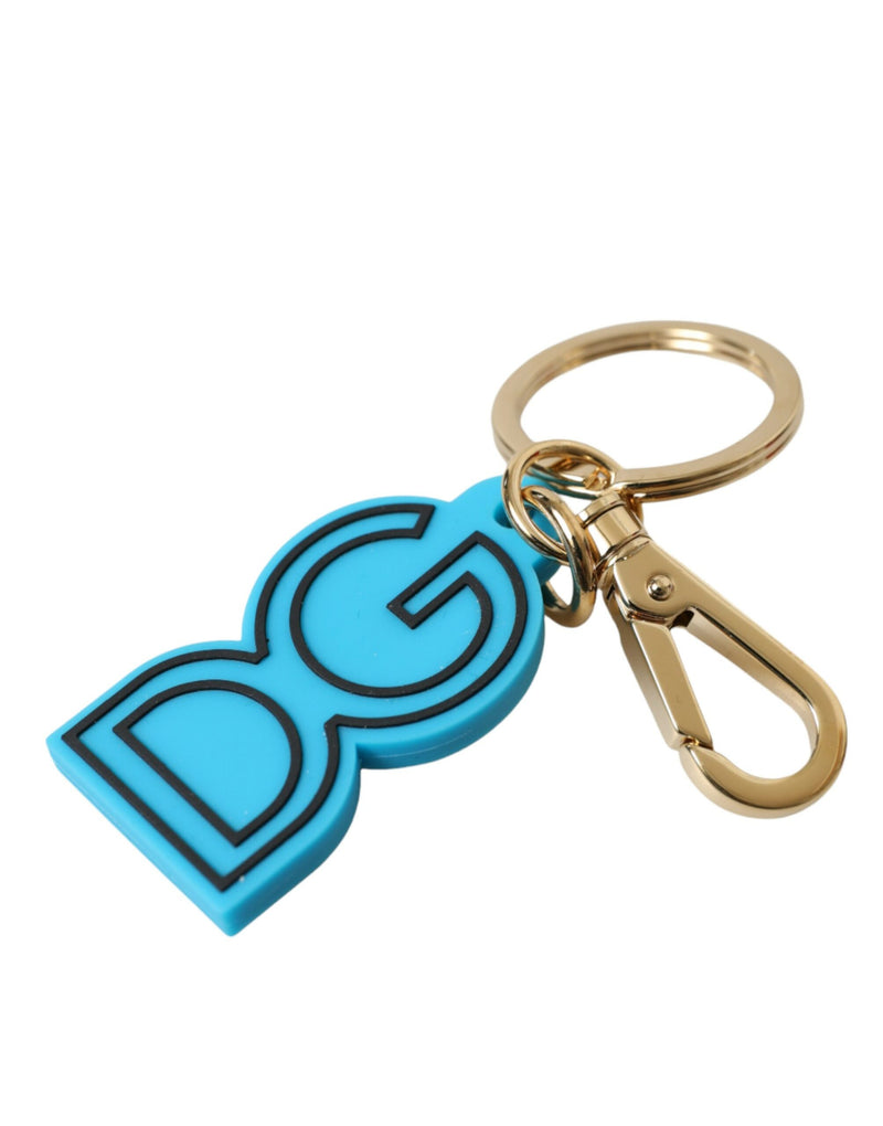 Dolce & Gabbana Elegant Blue Gold Keychain Women's Accessory