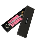 Dolce & Gabbana Chic Trifold Gold & Pink Key Holder Women's Case