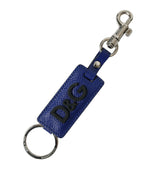 Dolce & Gabbana Elegant Blue Trifold Calf Leather Key Women's Holder