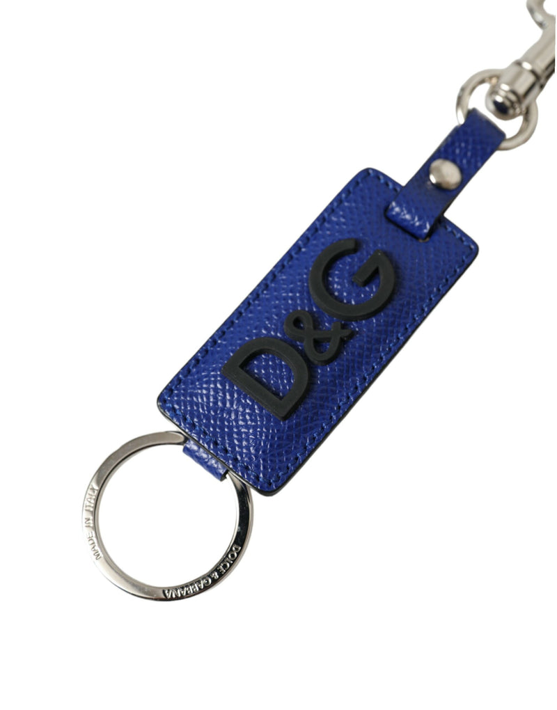 Dolce & Gabbana Elegant Blue Trifold Calf Leather Key Women's Holder