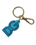 Dolce & Gabbana Elegant Blue & Gold Keychain Women's Accessory