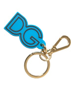 Dolce & Gabbana Elegant Blue & Gold Keychain Women's Accessory