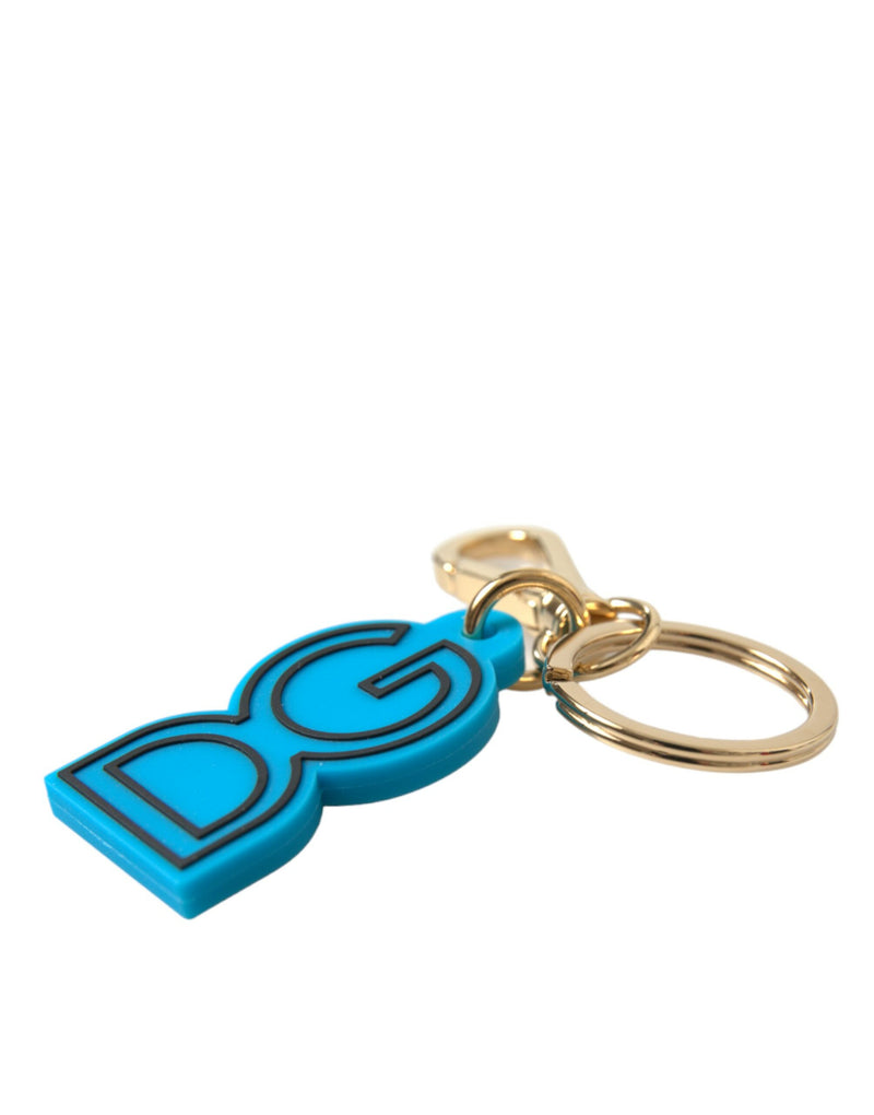 Dolce & Gabbana Elegant Blue & Gold Keychain Women's Accessory