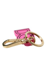 Dolce & Gabbana Chic Gold and Pink Logo Women's Keychain