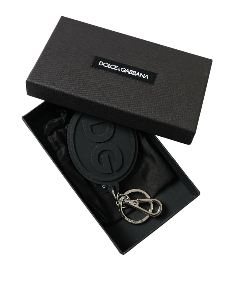 Dolce & Gabbana Chic Black and Silver Logo Women's Keychain