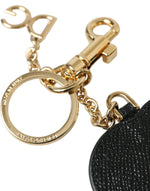 Dolce & Gabbana Stunning Gold and Pink Leather Women's Keychain