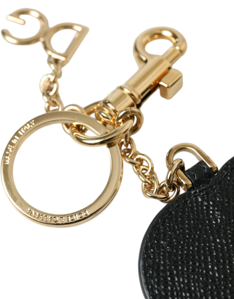 Dolce & Gabbana Stunning Gold and Pink Leather Women's Keychain