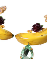 Dolce & Gabbana Chic Clip-on Banana Dangle Women's Earrings