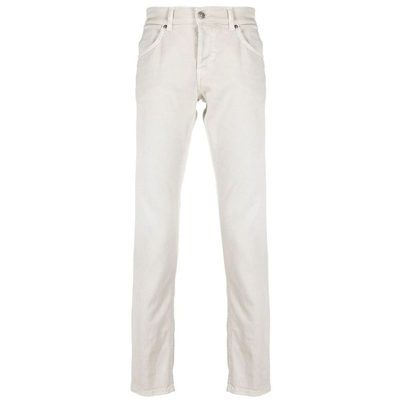 Dondup Cream-Colored Cotton Blend Men's Trousers